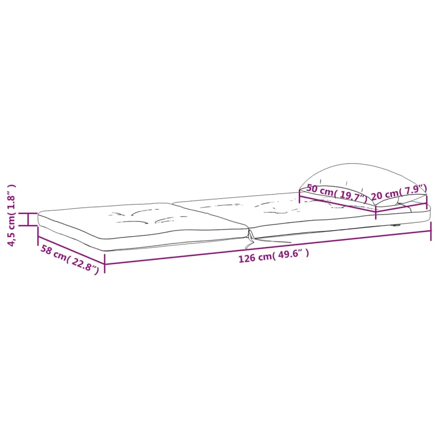 Coussins de chaise adirondack lot de 2 rouge bordeaux - 12