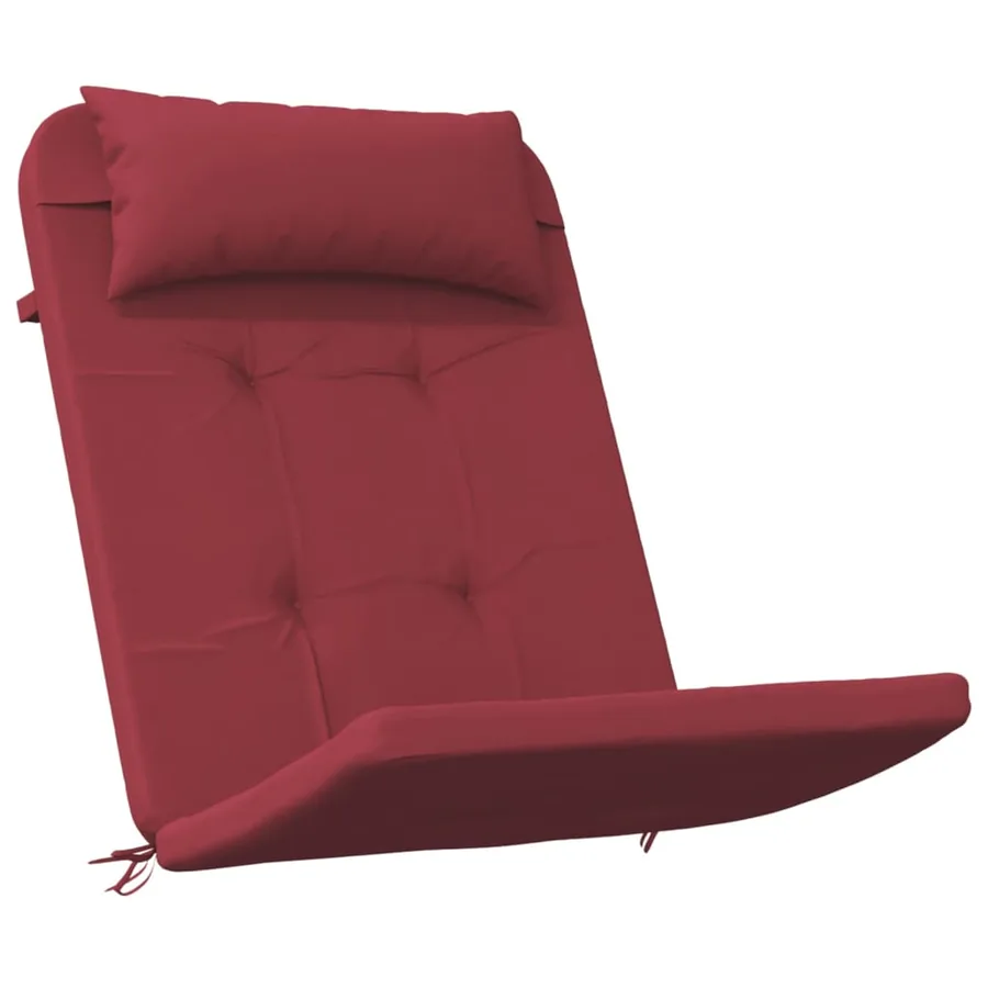 Coussins de chaise adirondack lot de 2 rouge bordeaux - 3