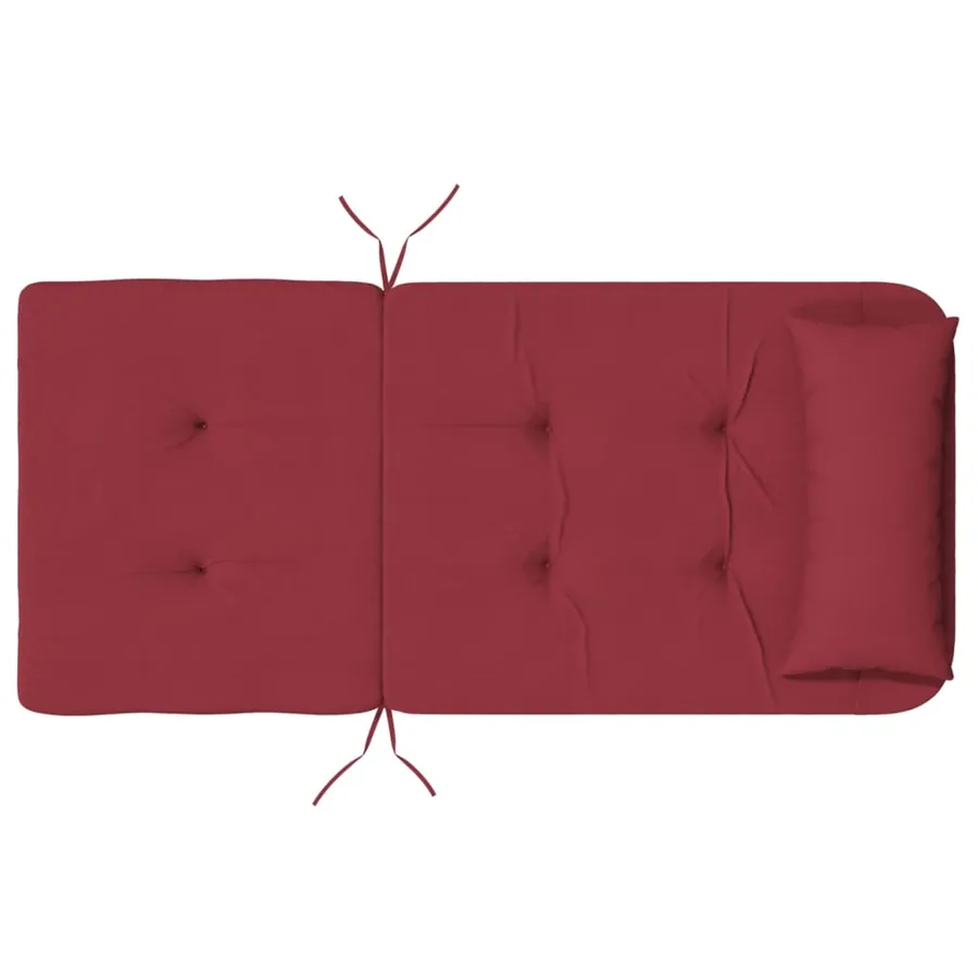 Coussins de chaise adirondack lot de 2 rouge bordeaux - 8