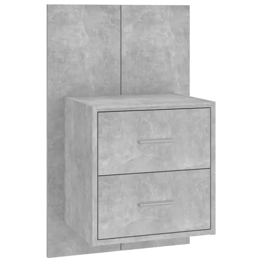 Table de chevet murale Gris béton - 2