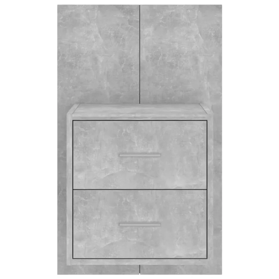 Table de chevet murale Gris béton - 4