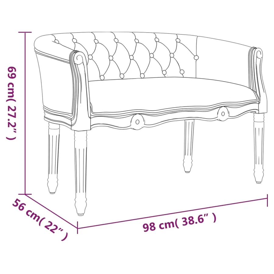 Banc 98x56x69 cm lin - 8