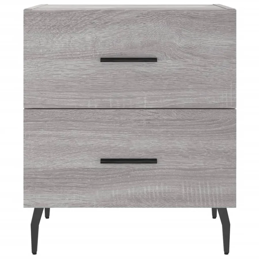 Table de chevet sonoma gris 40x35x47,5 cm bois d’ingénierie - 6