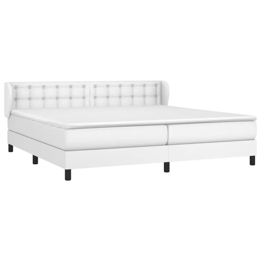 Sommier à lattes de lit avec matelas Blanc 200x200cm Similicuir - 3