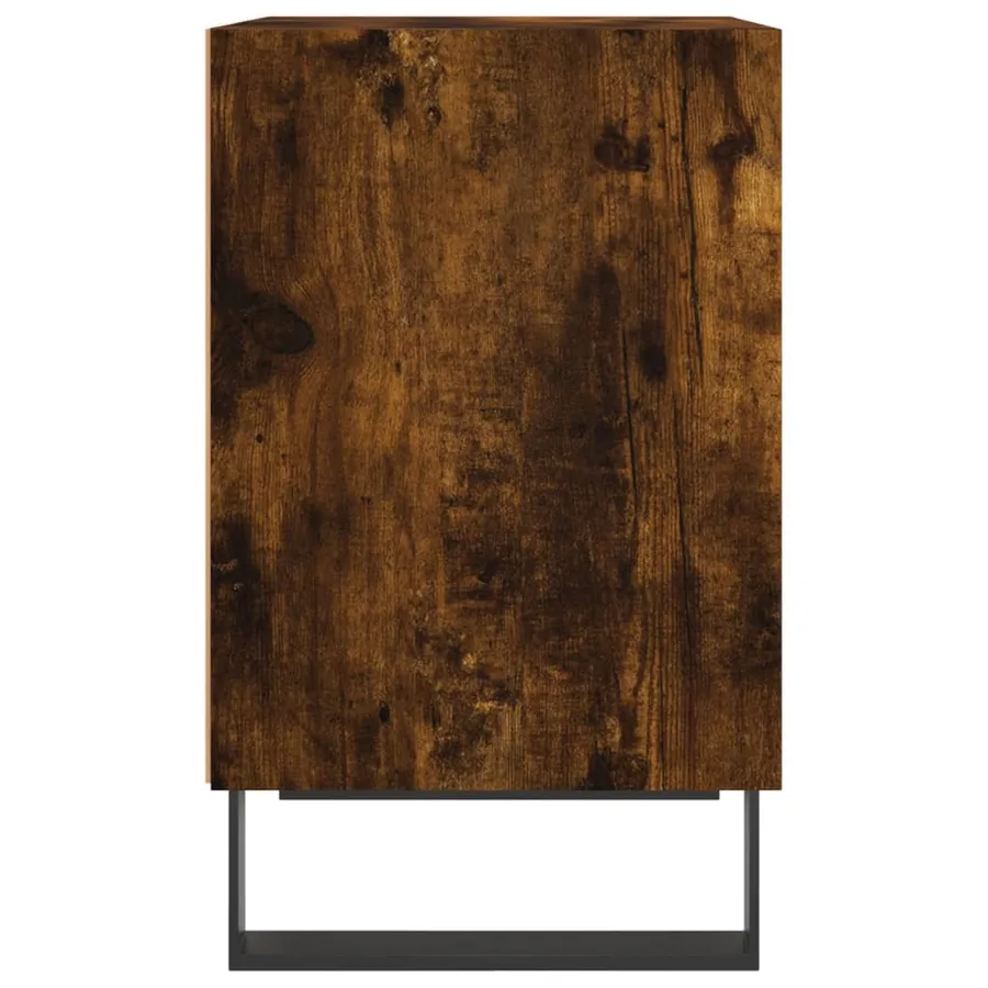 Table de chevet chêne fumé 40x30x50 cm bois d'ingénierie - 5