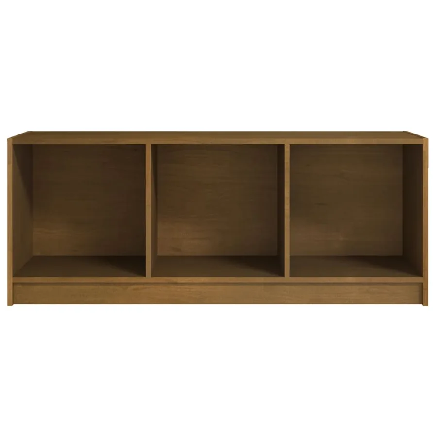 Meuble TV Marron miel 104x33x41 cm Bois de pin massif - 5