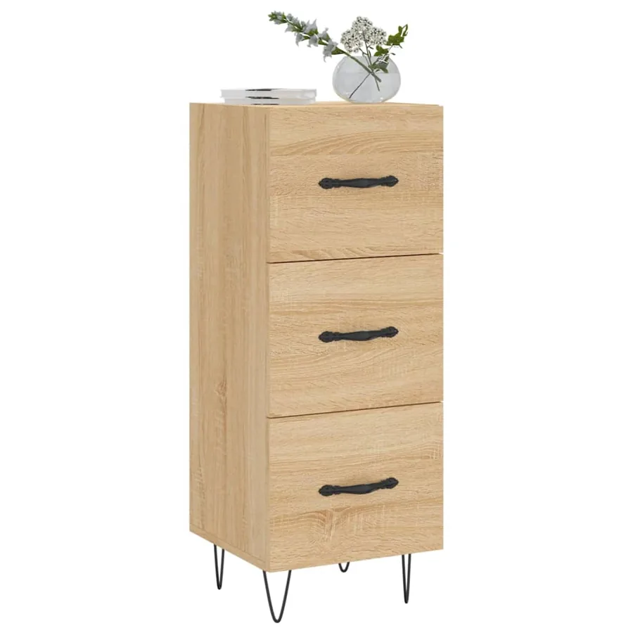 Buffet Chêne sonoma 34,5x34x90 cm Bois d'ingénierie - 3