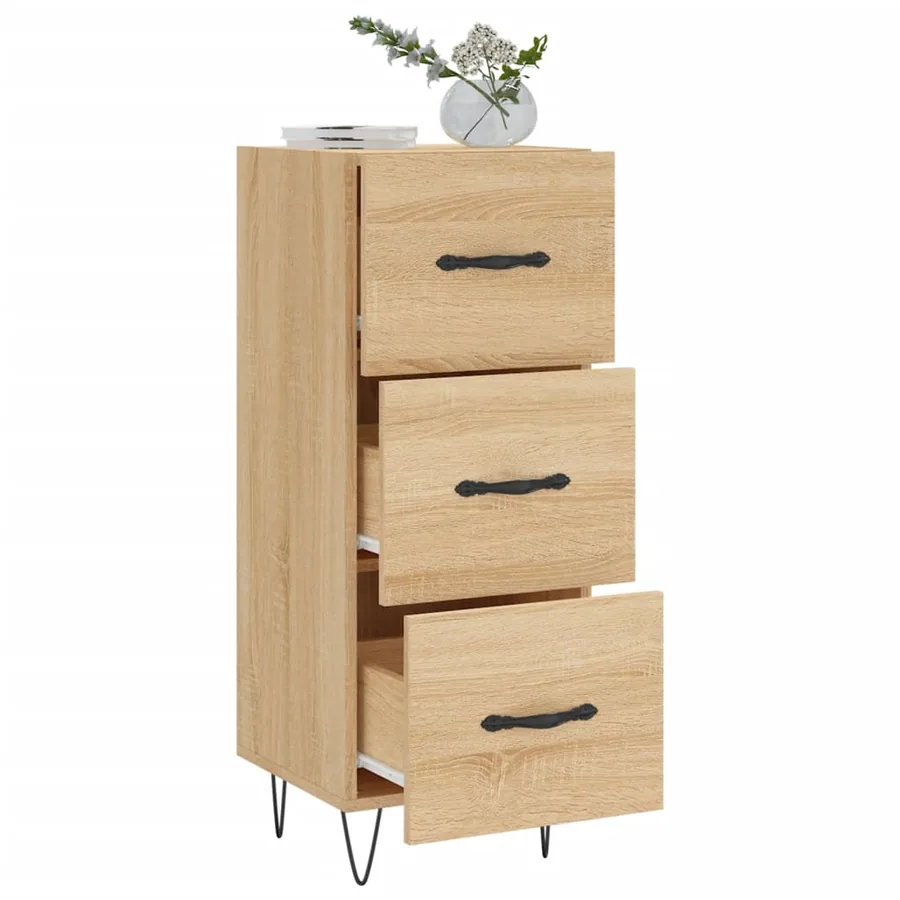 Buffet Chêne sonoma 34,5x34x90 cm Bois d'ingénierie - 4