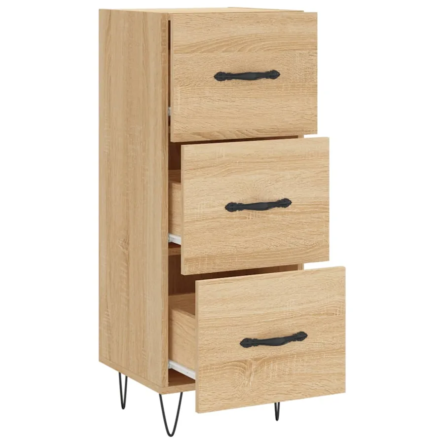 Buffet Chêne sonoma 34,5x34x90 cm Bois d'ingénierie - 5