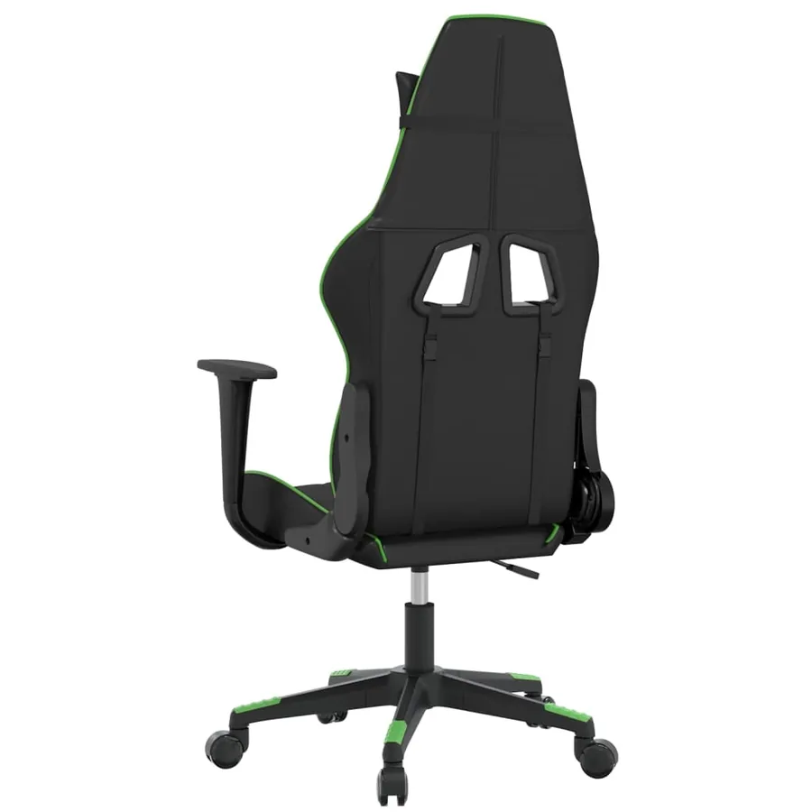 Chaise de jeu Noir et vert Similicuir - 5