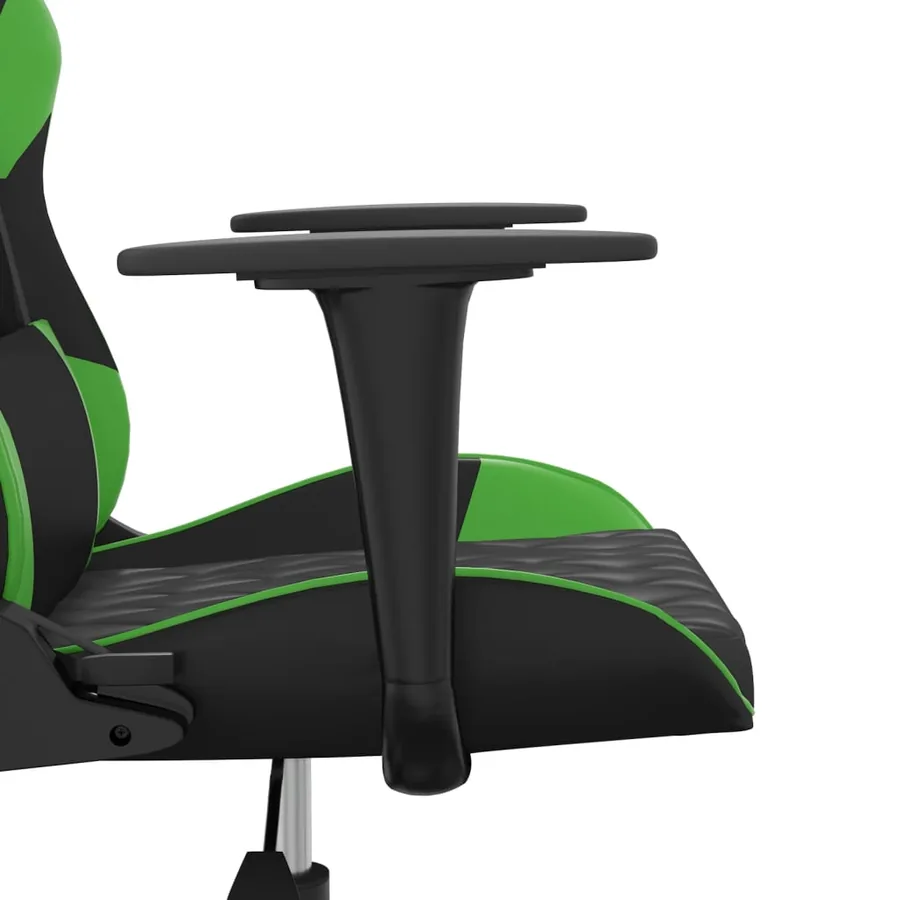 Chaise de jeu Noir et vert Similicuir - 9
