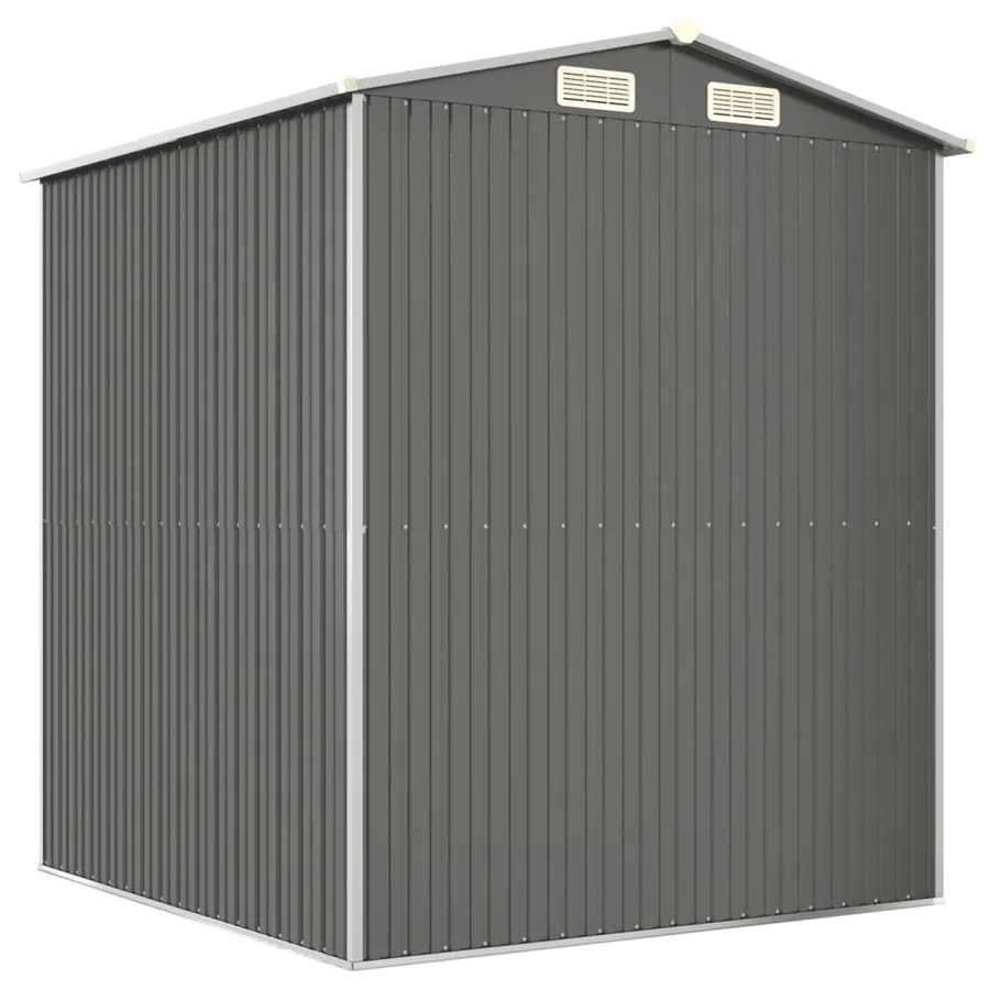 Abri de jardin Gris clair 192x191x223 cm Acier galvanisé - 6
