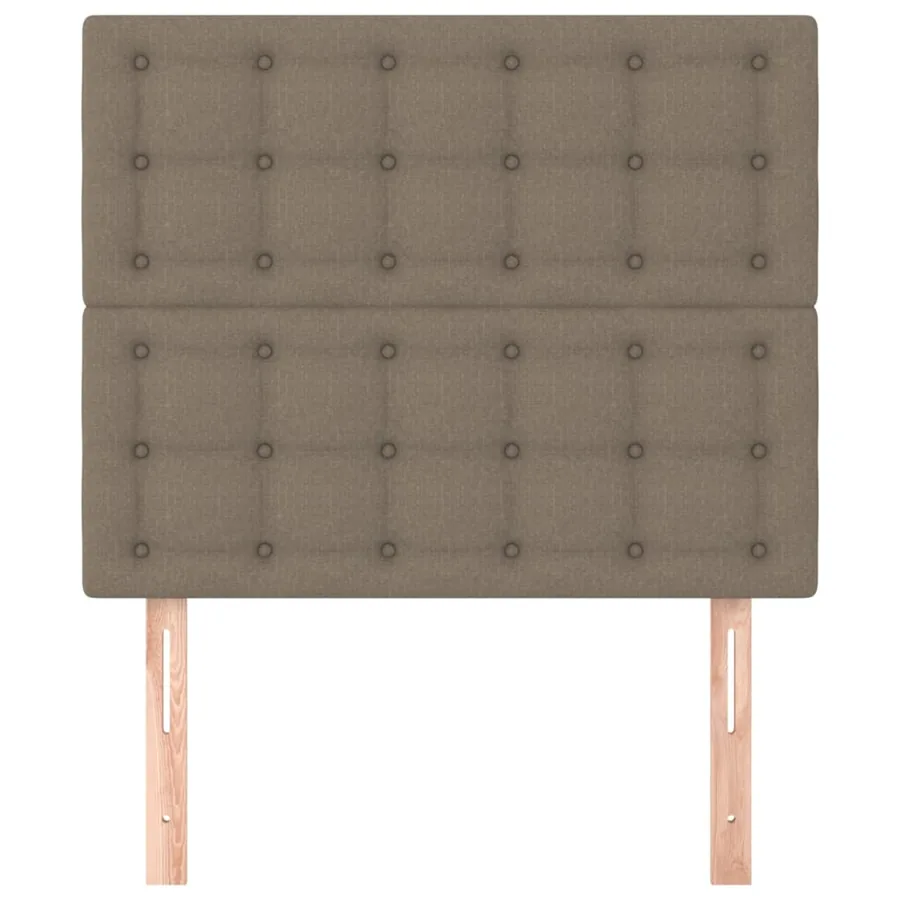 Tête de lit Taupe 100x5x118/128 cm Tissu - 3