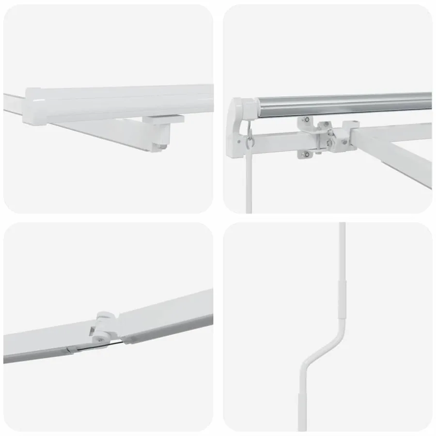 Cadre d'auvent Blanc 500 × 300 cm Aluminium - 9