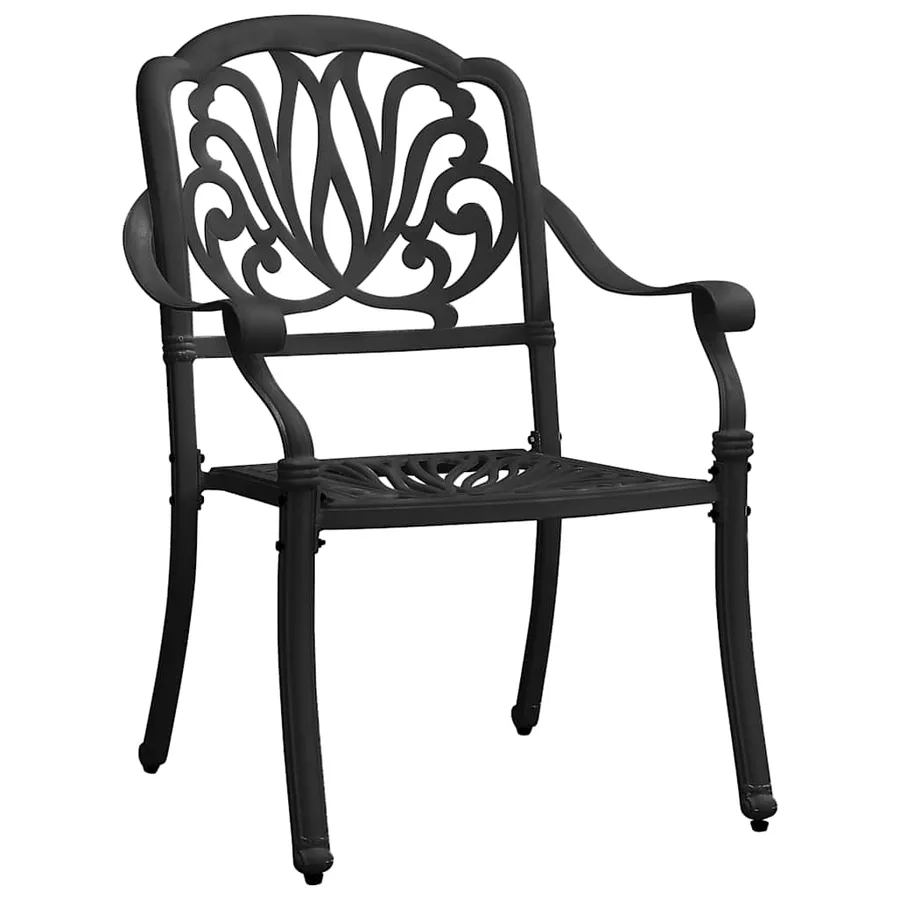 Ensemble de bistro 5 pcs Aluminium coulé Noir - 3