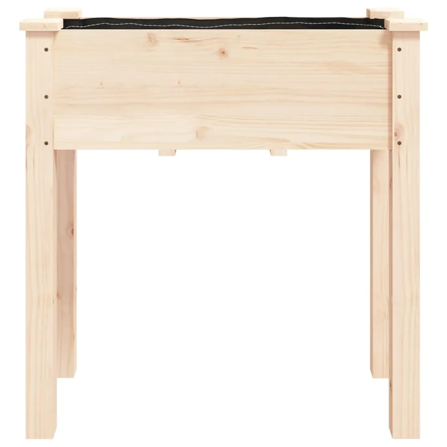 Jardinière avec doublure 71x37x76 cm bois massif de sapin - 4