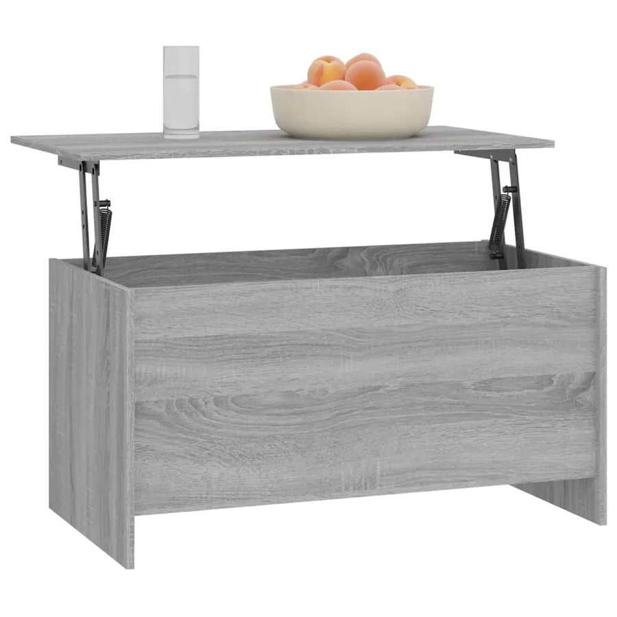 Table basse sonoma gris 102x55,5x52,5 cm bois d'ingénierie - 7
