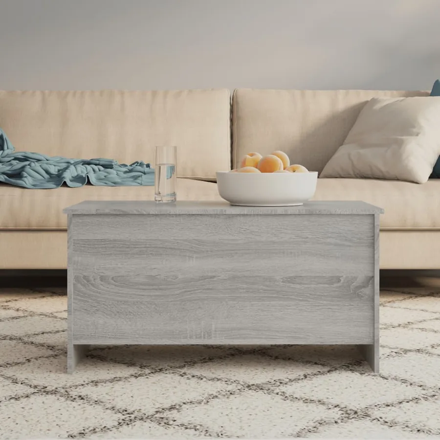 Table basse sonoma gris 102x55,5x52,5 cm bois d'ingénierie - 8