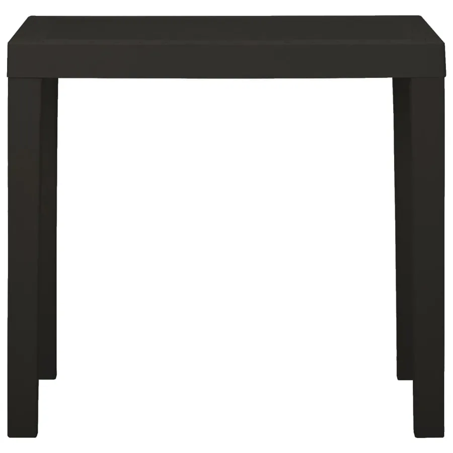 Table de jardin Anthracite 79x65x72 cm Plastique - 2
