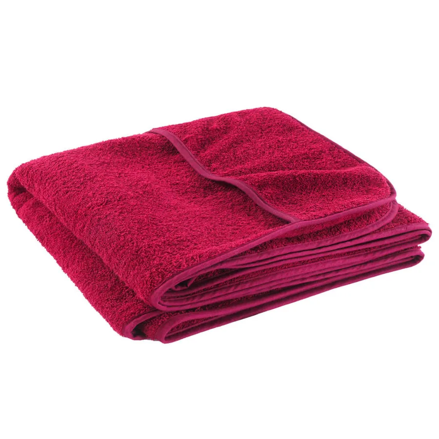 Serviettes de plage 6 pcs bordeaux 60x135 cm tissu 400 GSM - 5