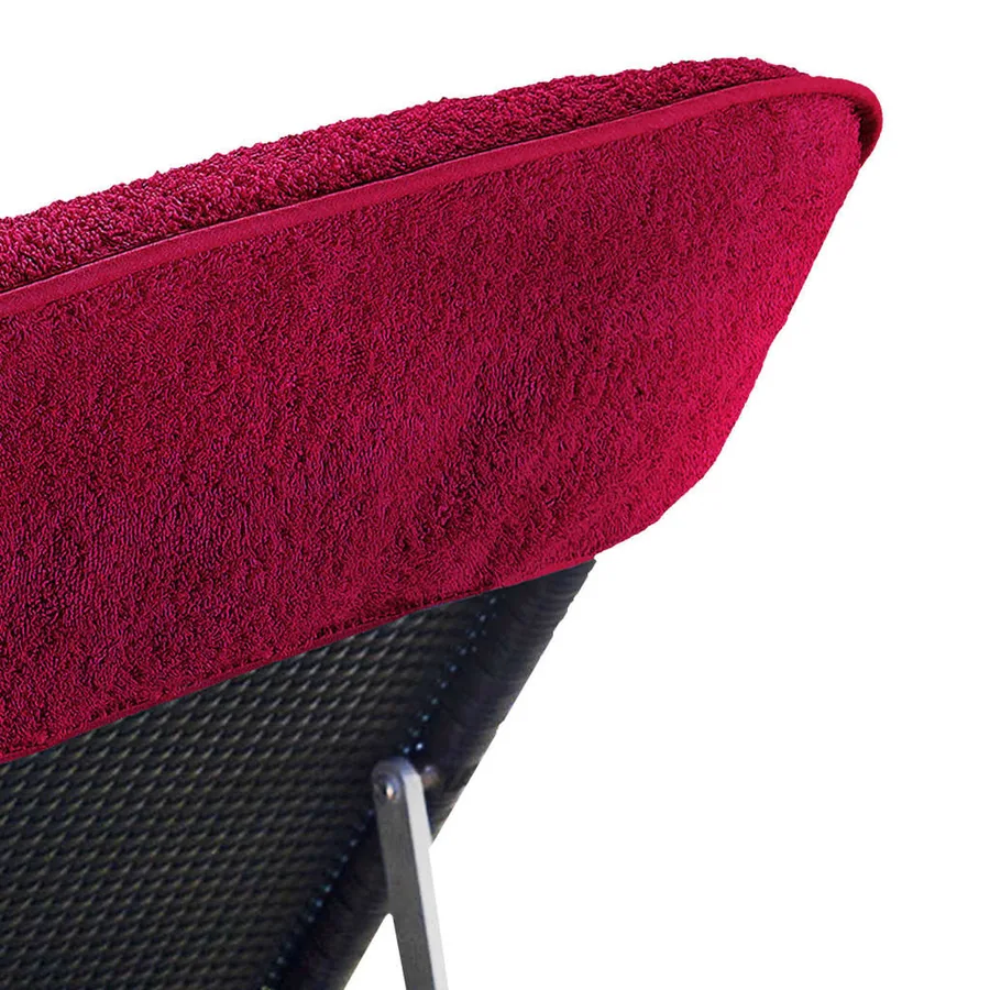 Serviettes de plage 6 pcs bordeaux 60x135 cm tissu 400 GSM - 7