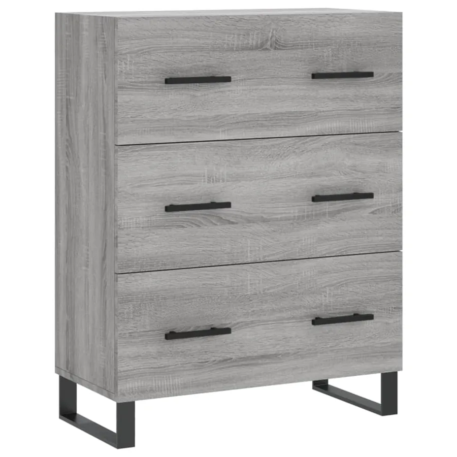 Buffet sonoma gris 69,5x34x90 cm bois d'ingénierie - 2