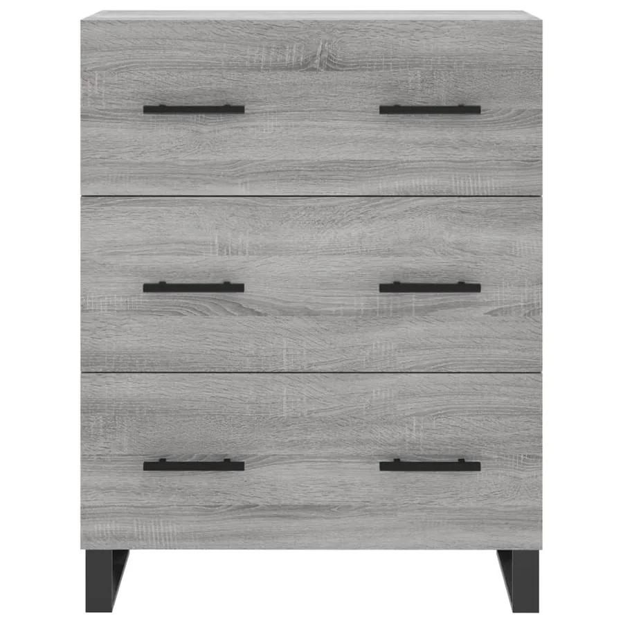 Buffet sonoma gris 69,5x34x90 cm bois d'ingénierie - 5