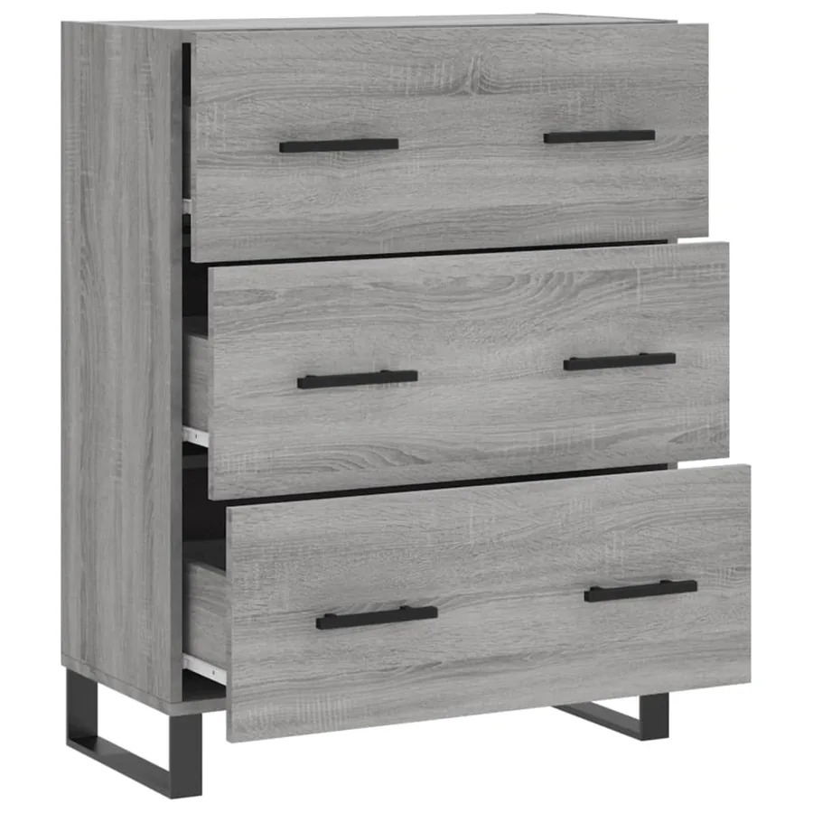 Buffet sonoma gris 69,5x34x90 cm bois d'ingénierie - 6