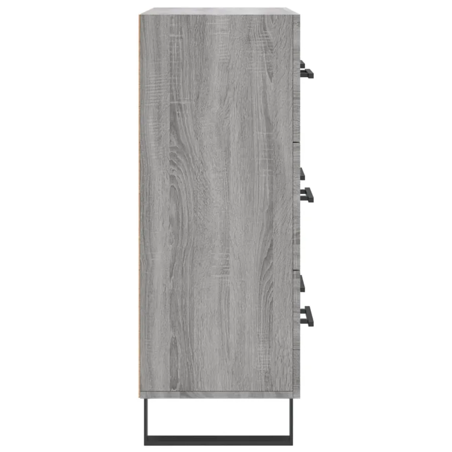 Buffet sonoma gris 69,5x34x90 cm bois d'ingénierie - 7