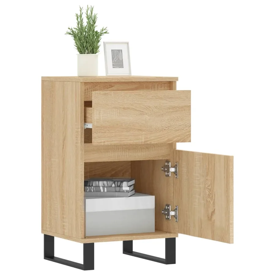 Buffet chêne sonoma 40x35x70 cm bois d'ingénierie - 9