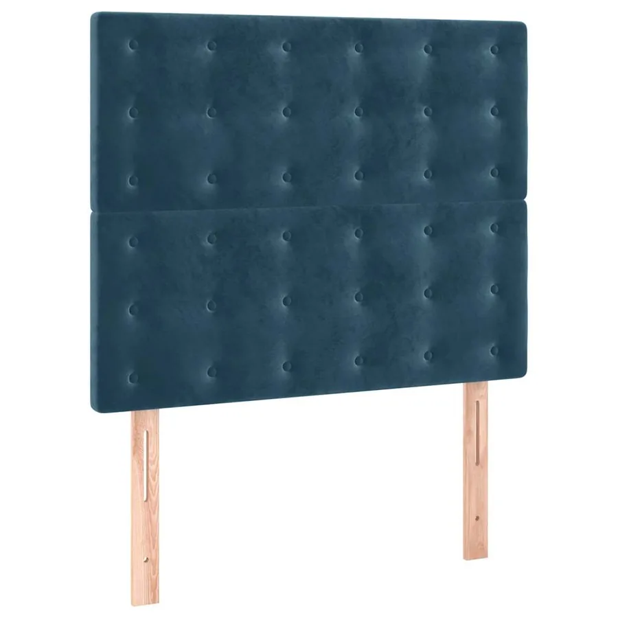 Sommier à lattes de lit avec matelas Bleu foncé 100x200 cm - 6