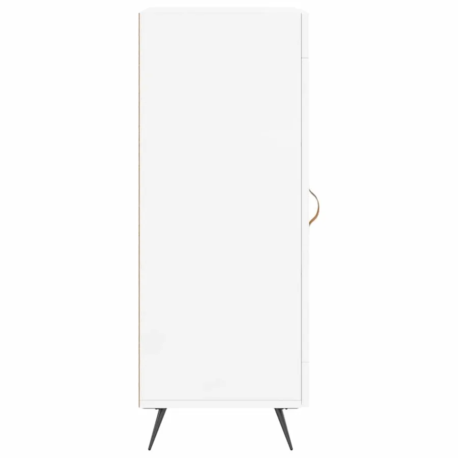 Buffet Blanc brillant 34,5x34x90 cm Bois d'ingénierie - 7