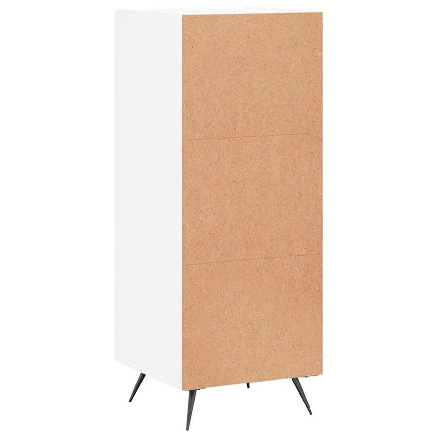 Buffet Blanc brillant 34,5x34x90 cm Bois d'ingénierie - 8