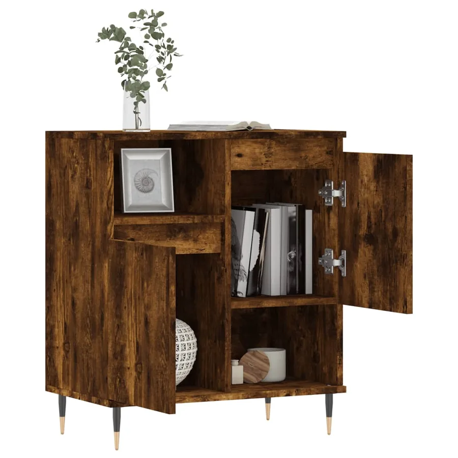 Buffet Chêne fumé 60x35x70 cm Bois d'ingénierie - 4