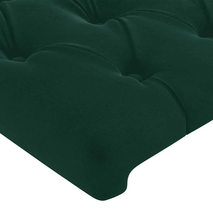 Tête de lit à LED Vert foncé 144x7x78/88 cm Velours - 5