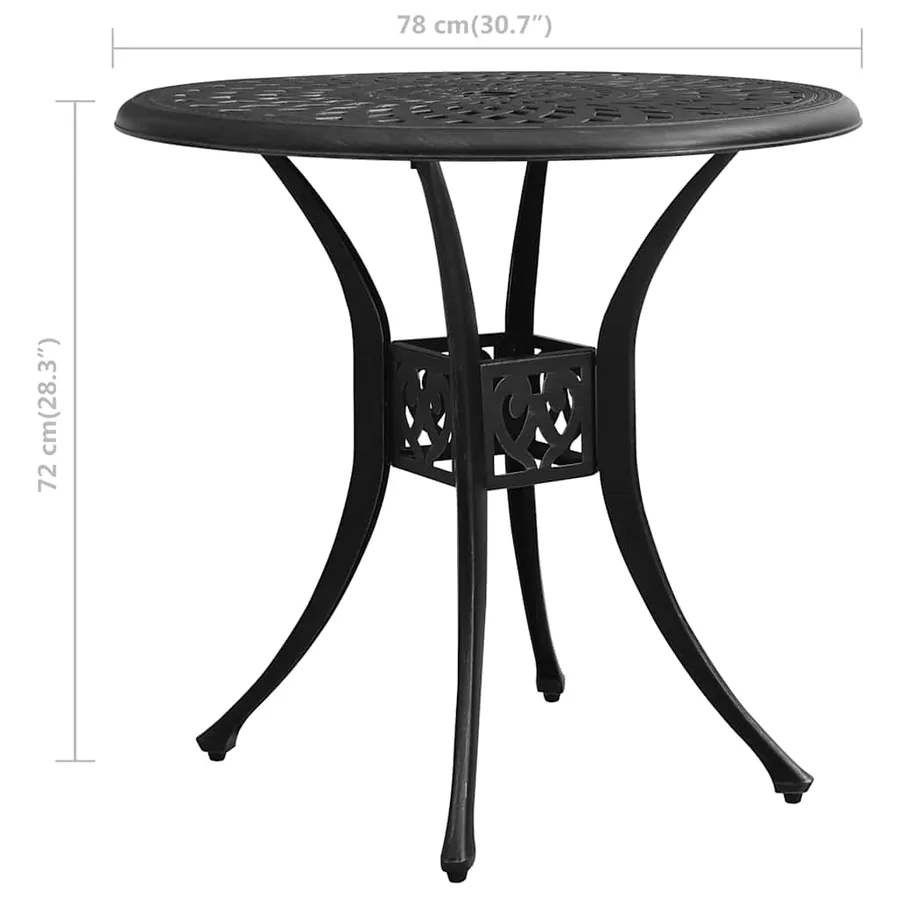 Ensemble de bistro 5 pcs Aluminium coulé Noir - 15