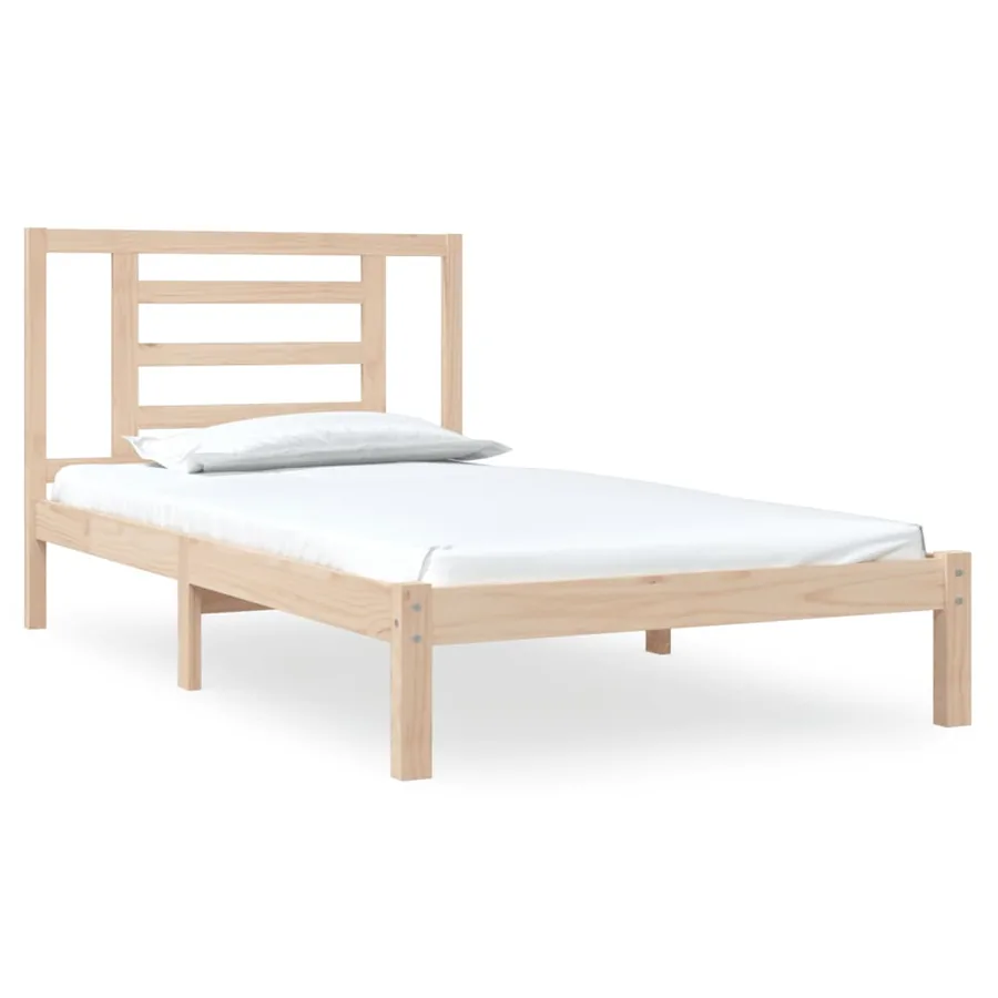 Cadre de lit sans matelas 90x200 cm bois de pin massif - 2