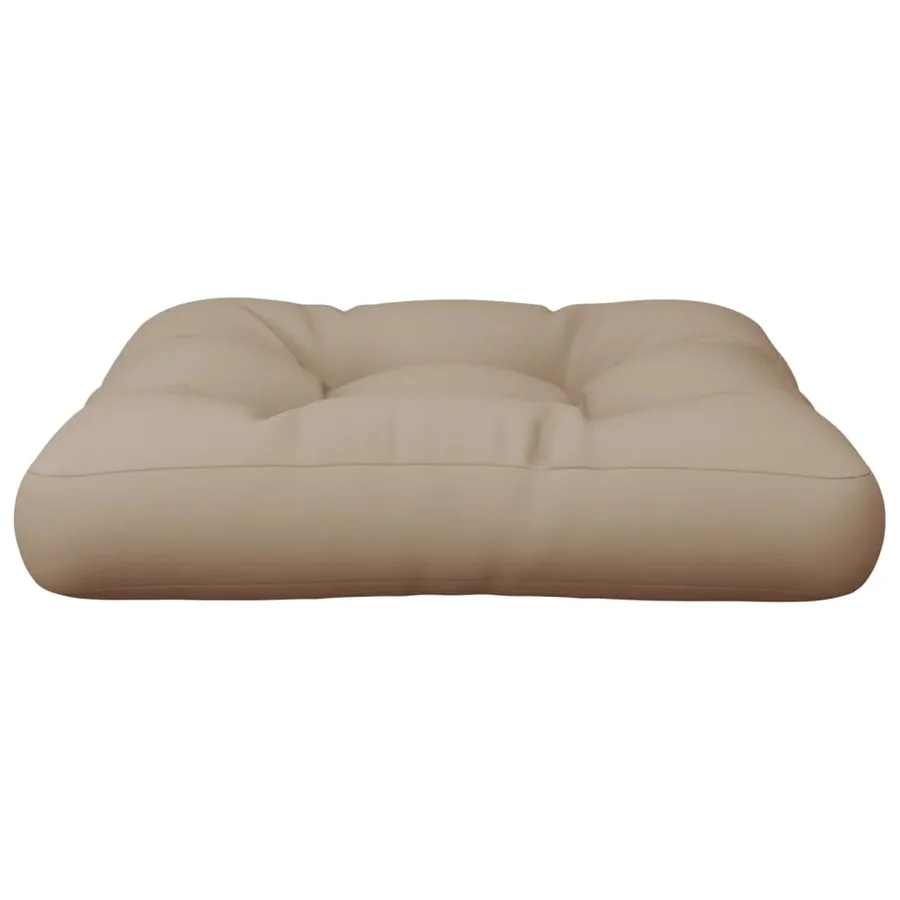 Coussin de palette taupe 60x60x12 cm tissu - 4