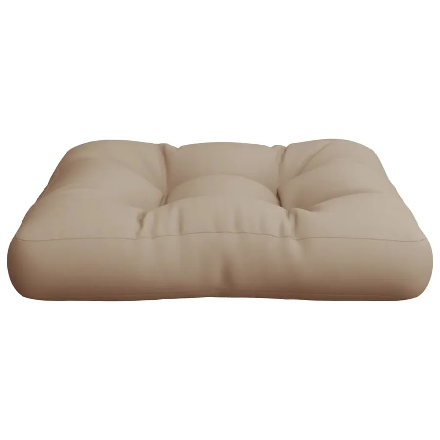 Coussin de palette taupe 60x60x12 cm tissu - 5