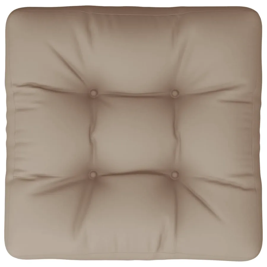 Coussin de palette taupe 60x60x12 cm tissu - 6