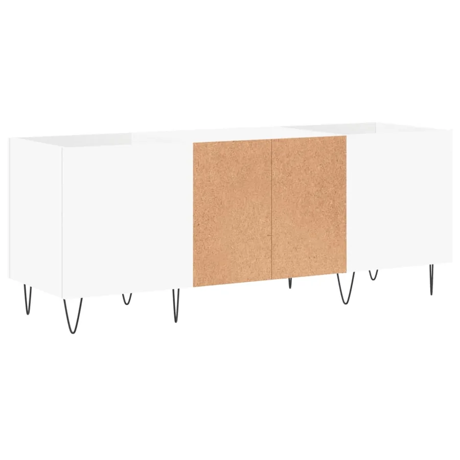 Armoire à disques blanc 121x38x48 cm bois d'ingénierie - 6
