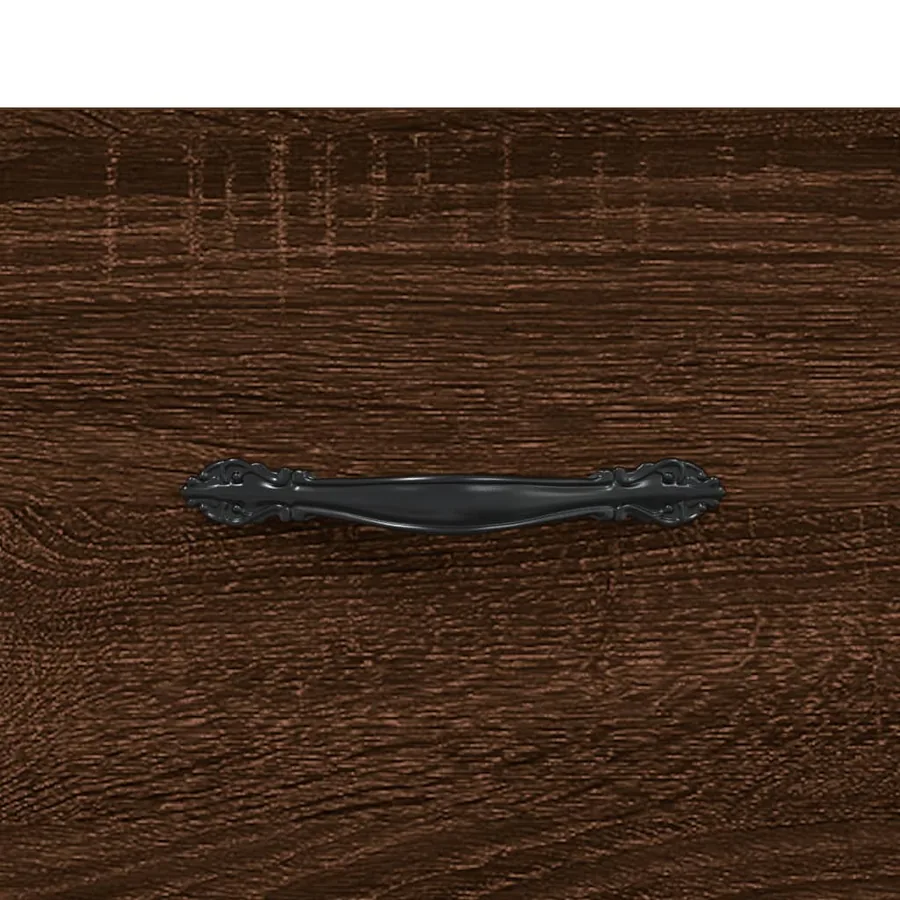 Table de chevet chêne marron 40x35x47,5 cm bois d’ingénierie - 9