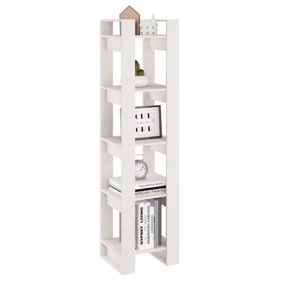 Bibliothèque/Séparateur de pièce Blanc 41x35x160 cm Pin massif - 4