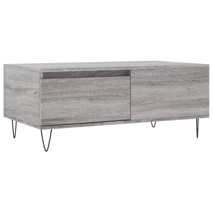 Table basse Sonoma gris 90x50x36,5 cm Bois d'ingénierie - 2