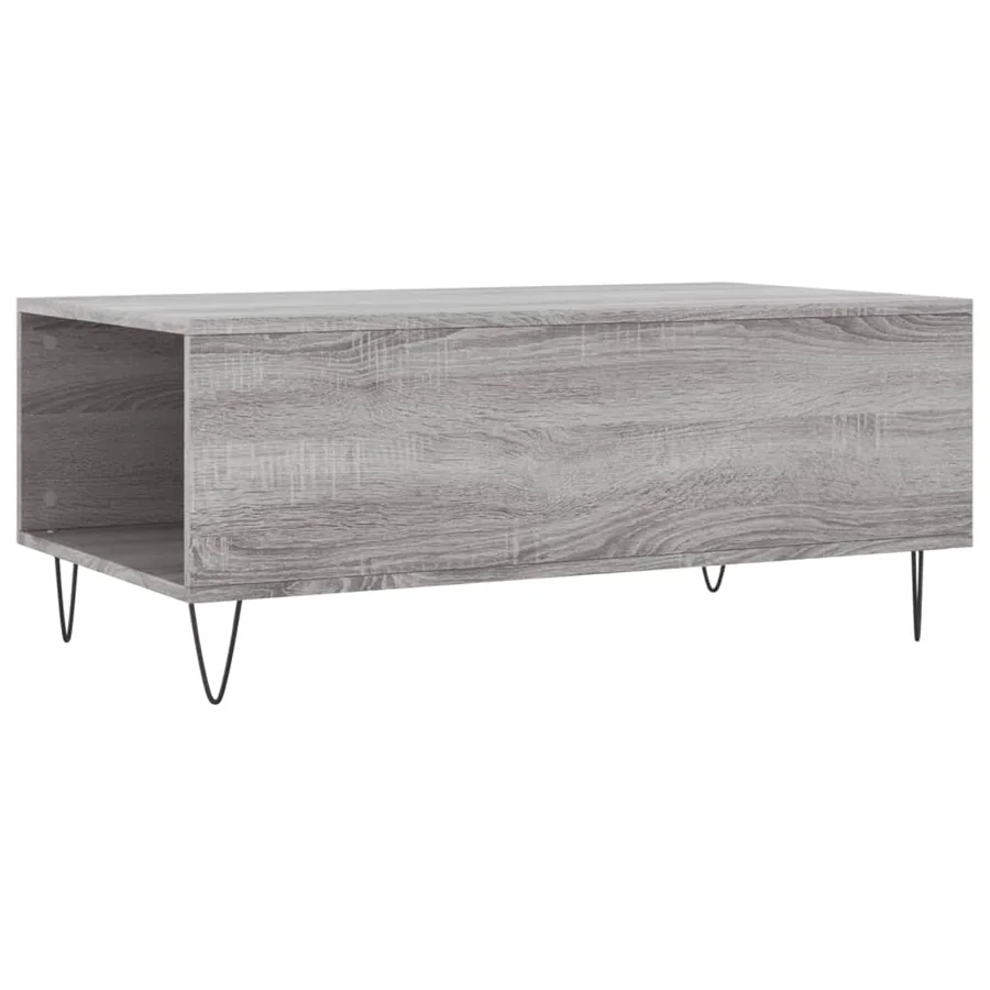 Table basse Sonoma gris 90x50x36,5 cm Bois d'ingénierie - 8