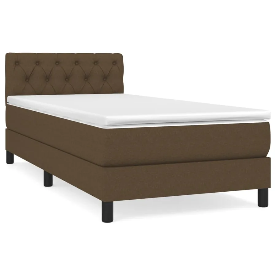 Sommier à lattes de lit avec matelas Marron foncé 80x200 cm - 2