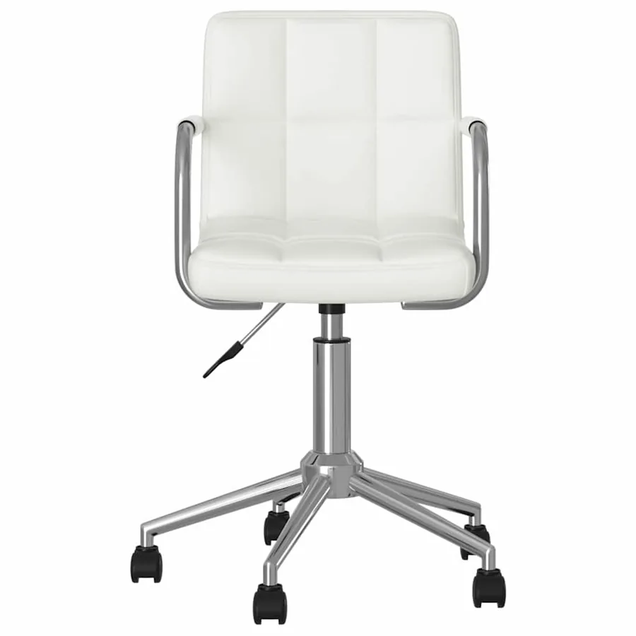 Chaise pivotante de salle à manger Blanc Similicuir - 2
