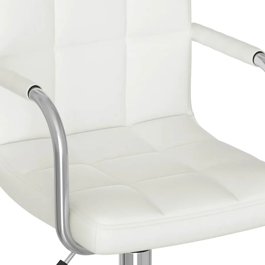 Chaise pivotante de salle à manger Blanc Similicuir - 6
