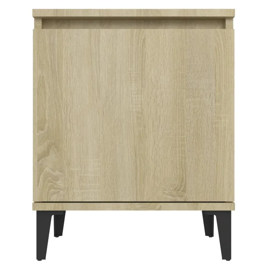 Table de chevet avec pieds en métal chêne sonoma 40x30x50 cm - 6