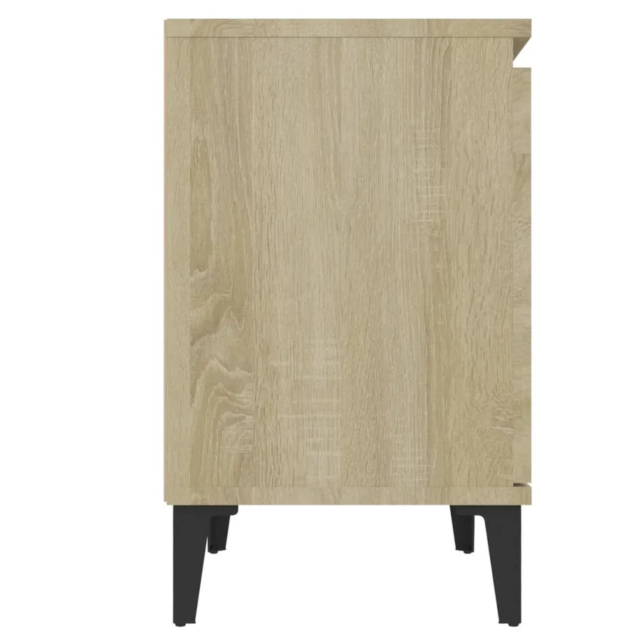 Table de chevet avec pieds en métal chêne sonoma 40x30x50 cm - 7